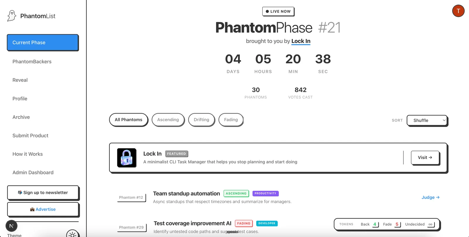 PhantomList project by Uppercut Labs